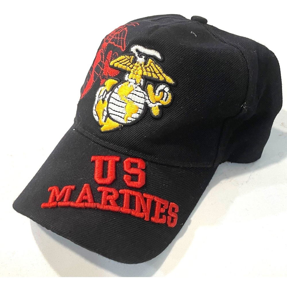 United States Marine Corps Baseball Cap Snapback Black August Sportswear